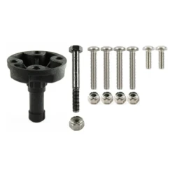 Verbundstoff Spline Post Stift mit runder AMPS-Anbindung - Schrauben-Set