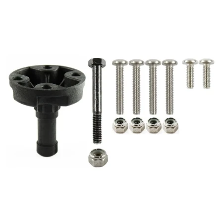 Verbundstoff Spline Post Stift mit runder AMPS-Anbindung - Schrauben-Set