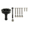 Composite spline post pin with round AMPS connection - screw set