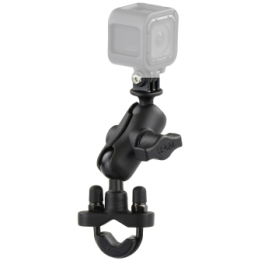 GoPro camera mount (short) for handlebars/tubes - with clamp, (1 inch)