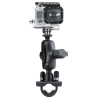 GoPro camera mount (short) for handlebars/tubes - with clamp, (1 inch)