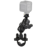 GoPro camera mount (short) for handlebars/tubes - with clamp, (1 inch)