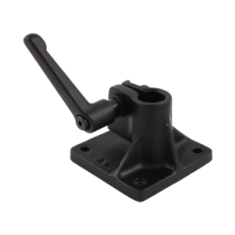 Base with tube holder and locking lever - for tube diameter 12.7 mm, base area 88.9 x 88.9 mm