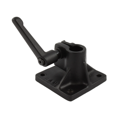Standfuss mit Rohraufnahme u. Feststellhebel - für Rohrdurchmesser 12,7 mm, Grundfläche 88,9 x 88,9 mm