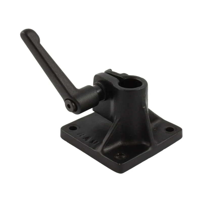 Standfuss mit Rohraufnahme u. Feststellhebel - für Rohrdurchmesser 12,7 mm, Grundfläche 88,9 x 88,9 mm