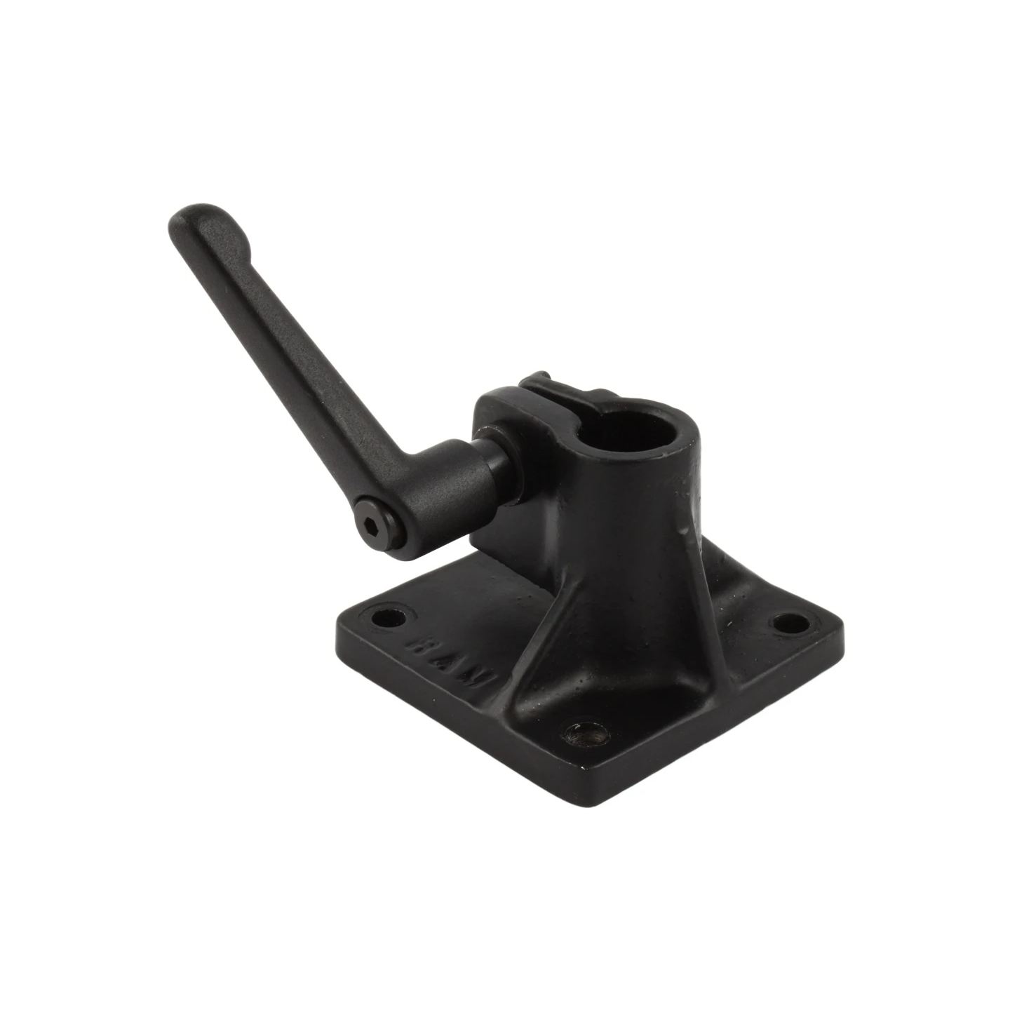 Base with tube holder and locking lever - for tube diameter 12.7 mm, base area 88.9 x 88.9 mm