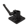 Base with tube holder and locking lever - for tube diameter 12.7 mm, base area 88.9 x 88.9 mm