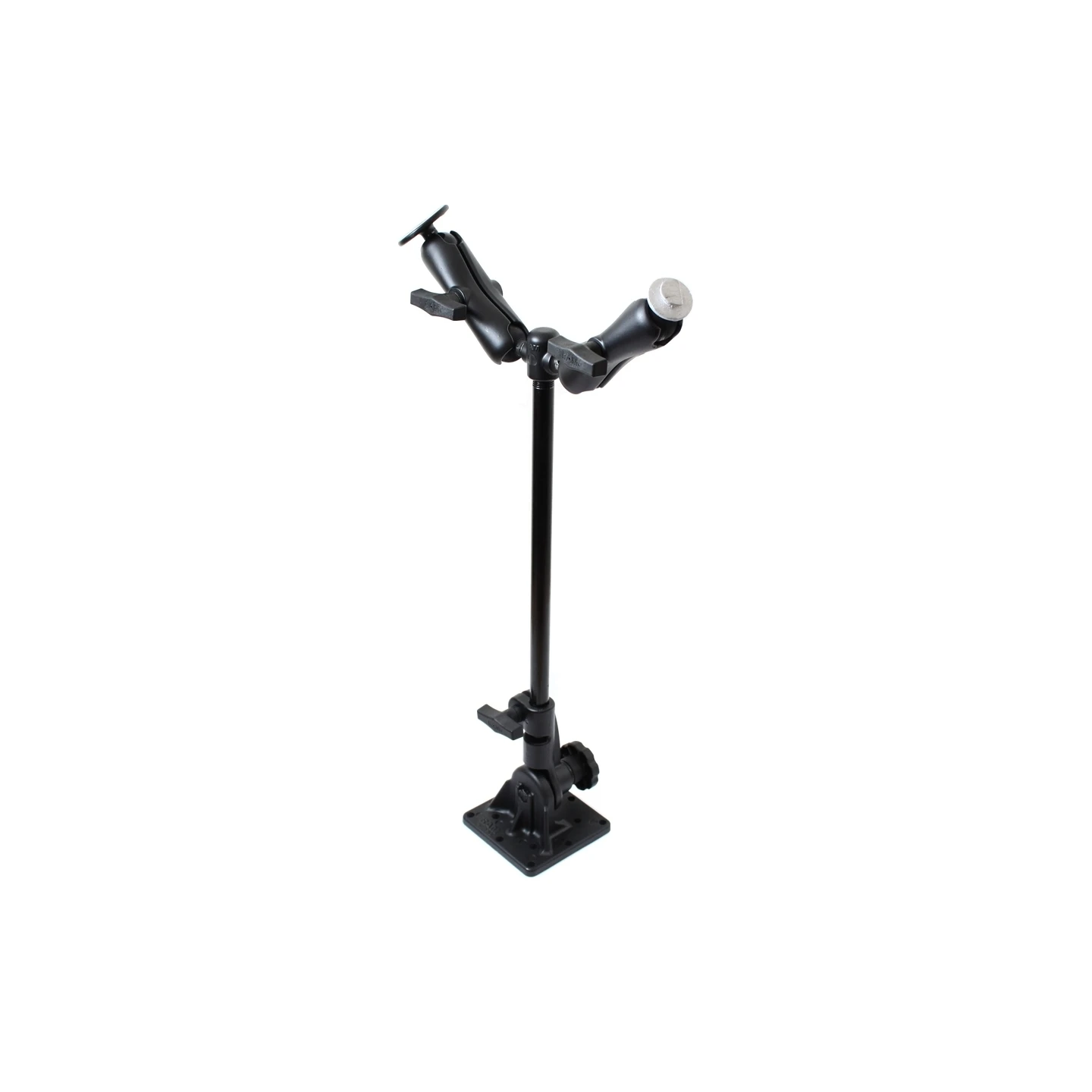 Ratchet stand mount with double mount - rod approx. 450 mm, mounts (1.5 inch, top)