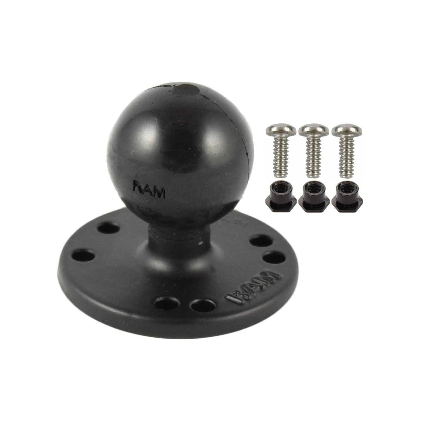 round base plate (AMPS) for Garmin marine devices - (1.5 inch), screw set