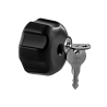 Safety lock (reinforced steel) for connecting arms - 1/4"-20 internal thread, 2 keys