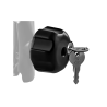 Safety lock (reinforced steel) for connecting arms - 1/4"-20 internal thread, 2 keys