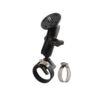 Kamerahalterung für Lenker/Rohre mit 1/4"-20 Gewindestift - mit Klemmschelle,  (1 Zoll)