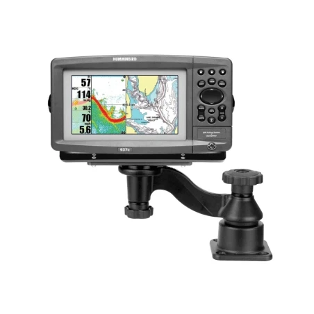 Swivelling arm with universal plate for marine GPS - Horizontal base, universal plate (50.8 x 158.9 mm), arm length 150 mm