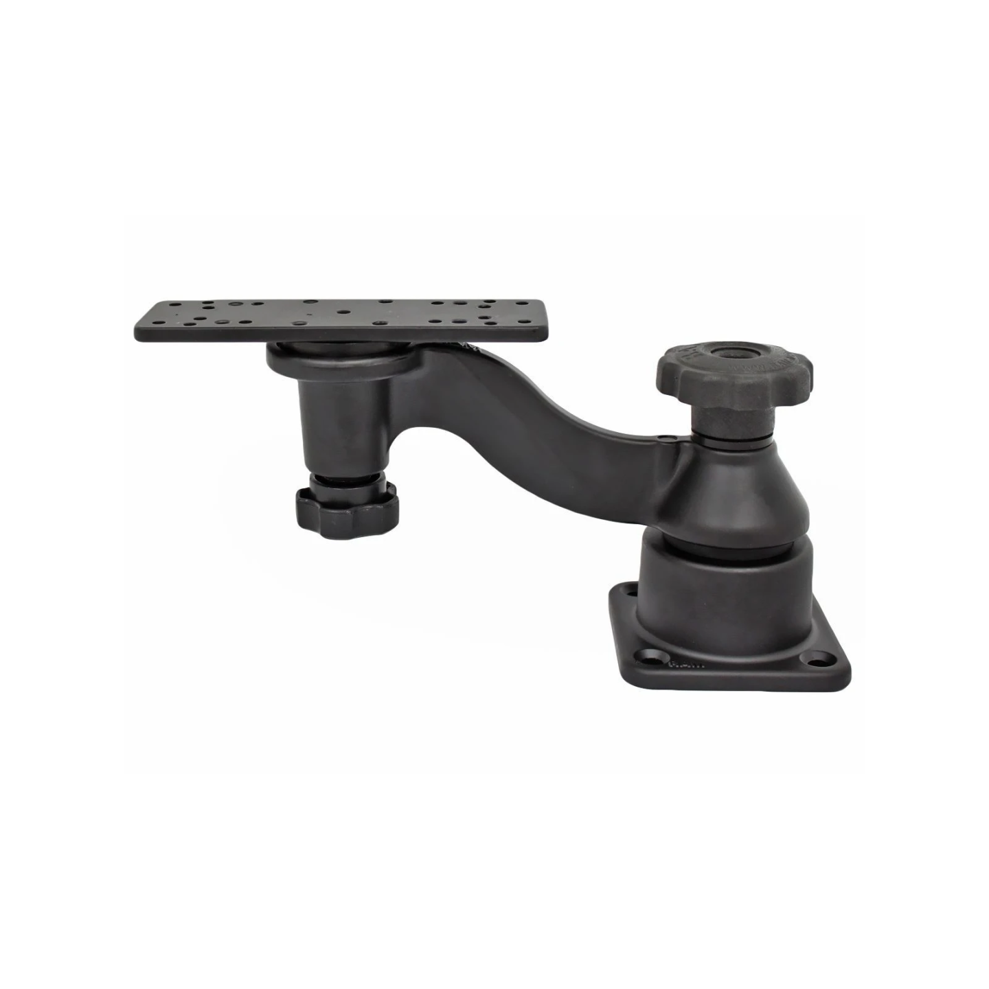Swivelling arm with universal plate for marine GPS - Horizontal base, universal plate (50.8 x 158.9 mm), arm length 150 mm