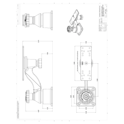 Schwenkarm mit Universalplatte für Marine-GPS - Horizontal-Basis, Universal-Platte (50,8 x 158,9 mm), Armlänge ca. 150 mm