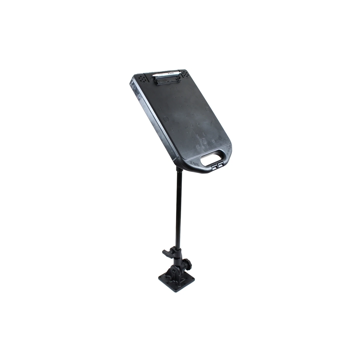 Ratchet stand holder with storage box - rod approx. 450 mm, mount (1.5 inch, top)