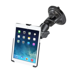 Suction base mount for Apple iPad Air 1-2 / iPad Pro 9.7 (without protective cases) - centre connecting arm