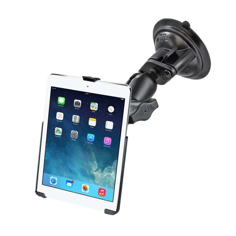 Saugfusshalterung für Apple iPad Air 1-2 / iPad Pro 9.7 (ohne Schutzhüllen) - mittlerer Verbindungsarm
