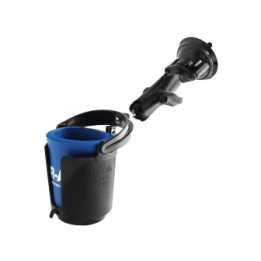 Suction cup holder with cup holder - with suction cup, (1 inch)