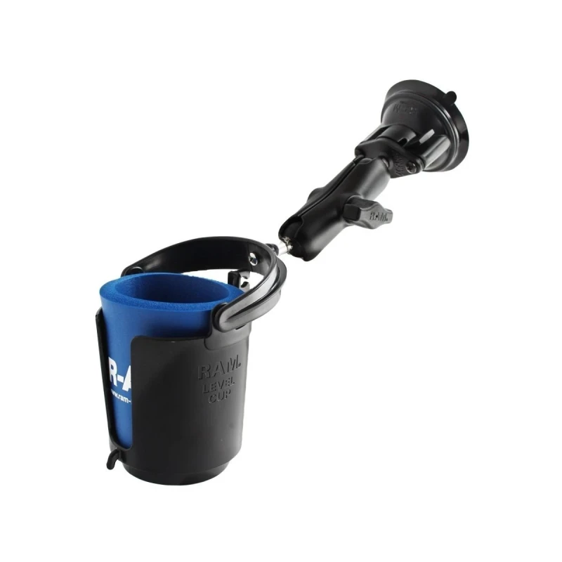 Saugfusshalterung mit Getränkehalter - mit Saugfuss,  (1 Zoll)