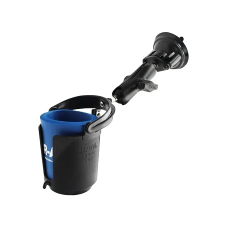 Saugfusshalterung mit Getränkehalter - mit Saugfuss,  (1 Zoll)