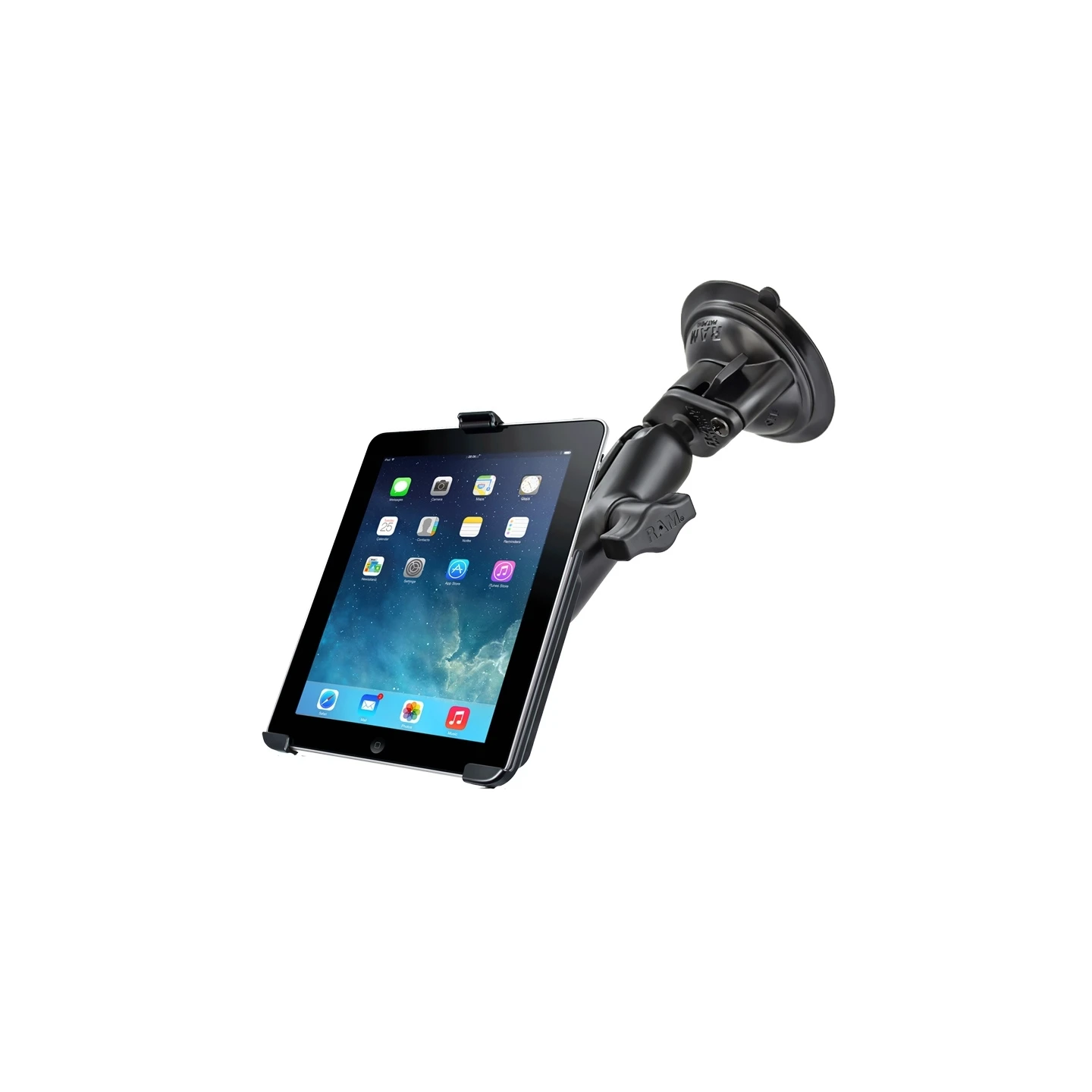 Suction base mount for Apple iPad 2-4 (without protective cases) - centre connecting arm