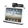 Device holder for Apple iPad 1-4 (without protective cover/case) - with combination lock, AMPS connection, screw set