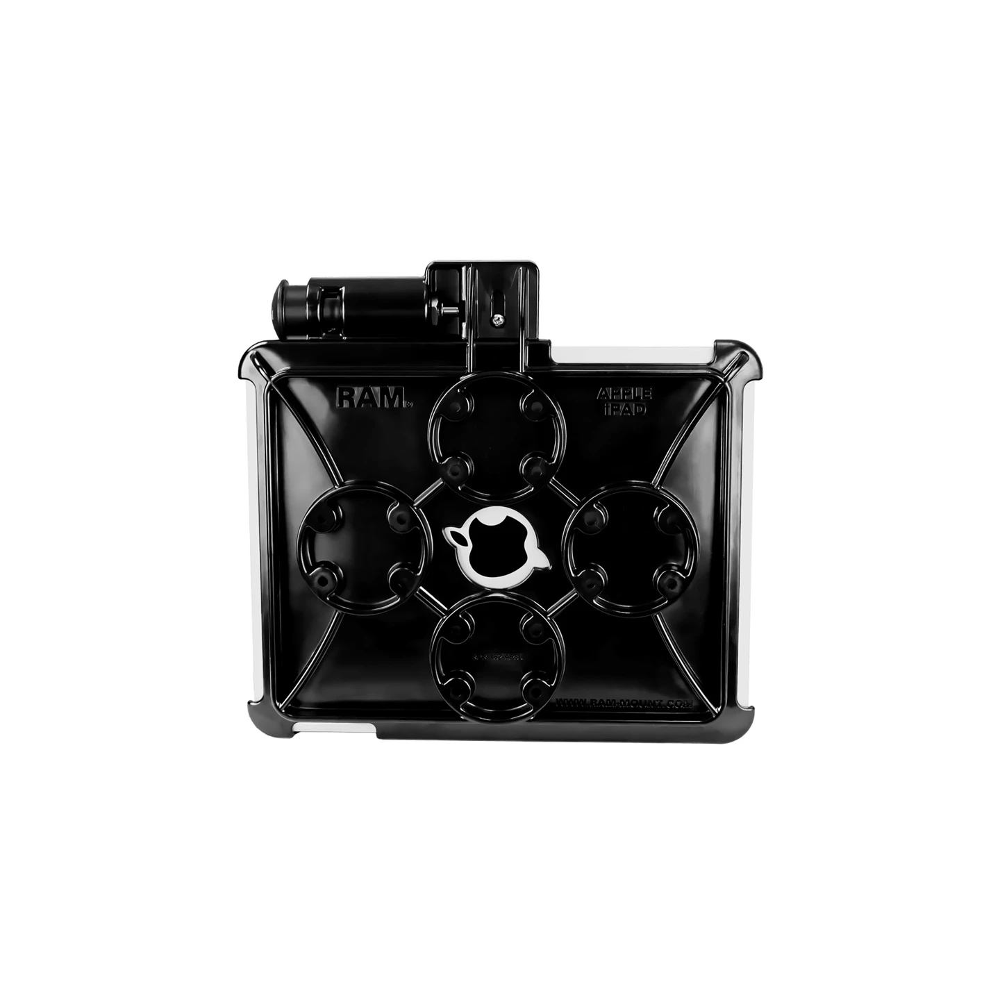 Device holder for Apple iPad 1-4 (without protective cover/case) - with combination lock, AMPS connection, screw set