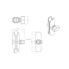 Medium connecting arm (approx. 94 mm) - n (1 inch)