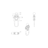 Medium connecting arm (approx. 94 mm) - n (1 inch)