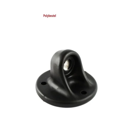 Basisplatte rund mit 1/4 Zoll NPT-Innengewinde - Platten-Durchmesser 63,5 mm, Gewinde parallel zur Platte, 120° 3-Loch-Raster