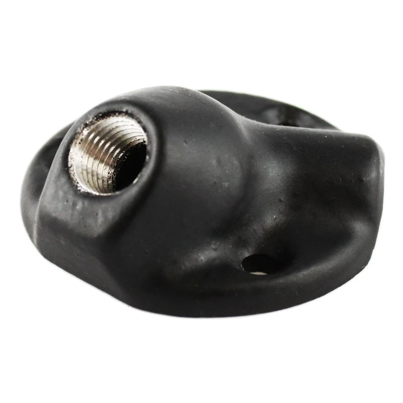 Basisplatte rund mit 1/4 Zoll NPT-Innengewinde - Durchmesser 63,5 mm, Gewinde im 45° Winkel zur Platte, 120° 3-Loch-Raster