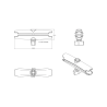 Connecting arm long (approx. 154 mm) - for n (1 inch)