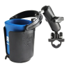 Tube holder with cup holder - with clamp, (1 inch)