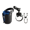 Pipe holder with cup holder - with pipe clamp, (1 inch)