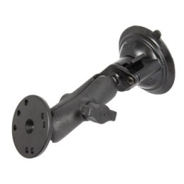 Composite/aluminium suction foot set with AMPS connection - middle connecting arm, Diamond base plate (aluminium, trapezoid)