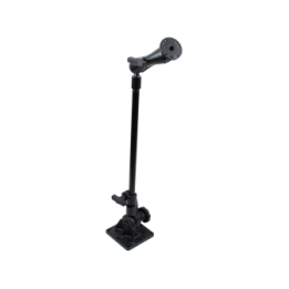 Ratchet stand mount with AMPS connection - rod approx. 450 mm, round base plate (1.5 inch, top)
