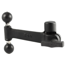 Swivel arm for tubes with double ball - arm length approx. 150 mm, tube holder 0.5 inch