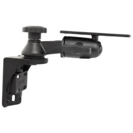 Swivel arm for wall mounting - vertical base, octagon connecting arm, rectangular universal plate (approx. 150x50 mm)
