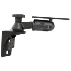 Swivel arm for wall mounting - vertical base, octagon connecting arm, rectangular universal plate (approx. 150x50 mm)
