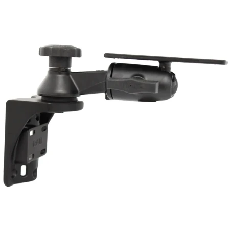 Swivel arm for wall mounting - vertical base, octagon connecting arm, rectangular universal plate (approx. 150x50 mm)
