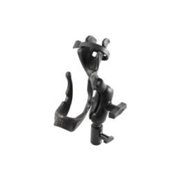 Fishing rod holder with 3/4" NPT socket - short connecting arm, ball adapter with 3/4" NPT female thread