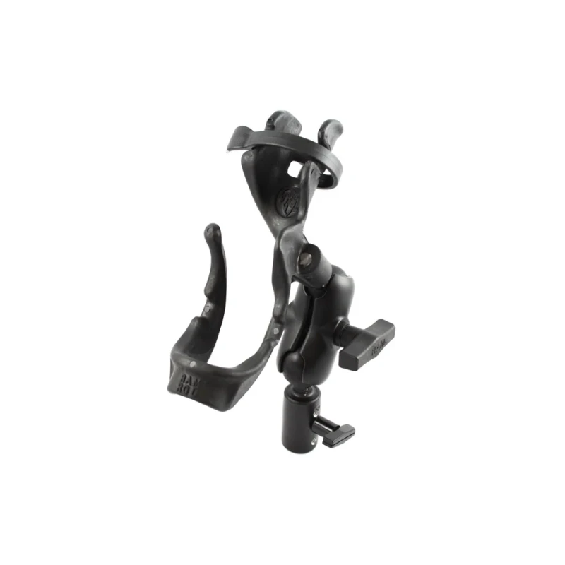 Angelrutenhalter mit 3/4" NPT-Aufnahme - kurzer Verbindungsarm, Kugel-Adapter mit 3/4" NPT-Innengewinde