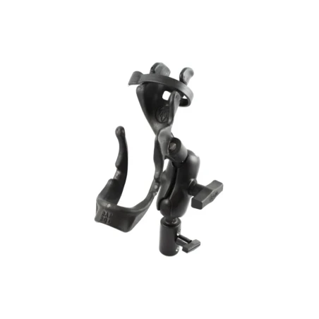 Angelrutenhalter mit 3/4" NPT-Aufnahme - kurzer Verbindungsarm, Kugel-Adapter mit 3/4" NPT-Innengewinde