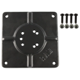 square base plate (152.4 x 152.4 mm) with 11 holes - Screw set