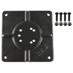 quadratische Grundplatte (152,4 x 152,4 mm) mit 11 Löchern - Schrauben-Set