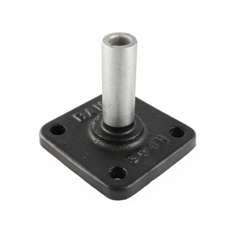 quadratische Grundplatte (82,5 x 82,5 mm) mit NPT-Stab (12,7 mm Durchmesser)