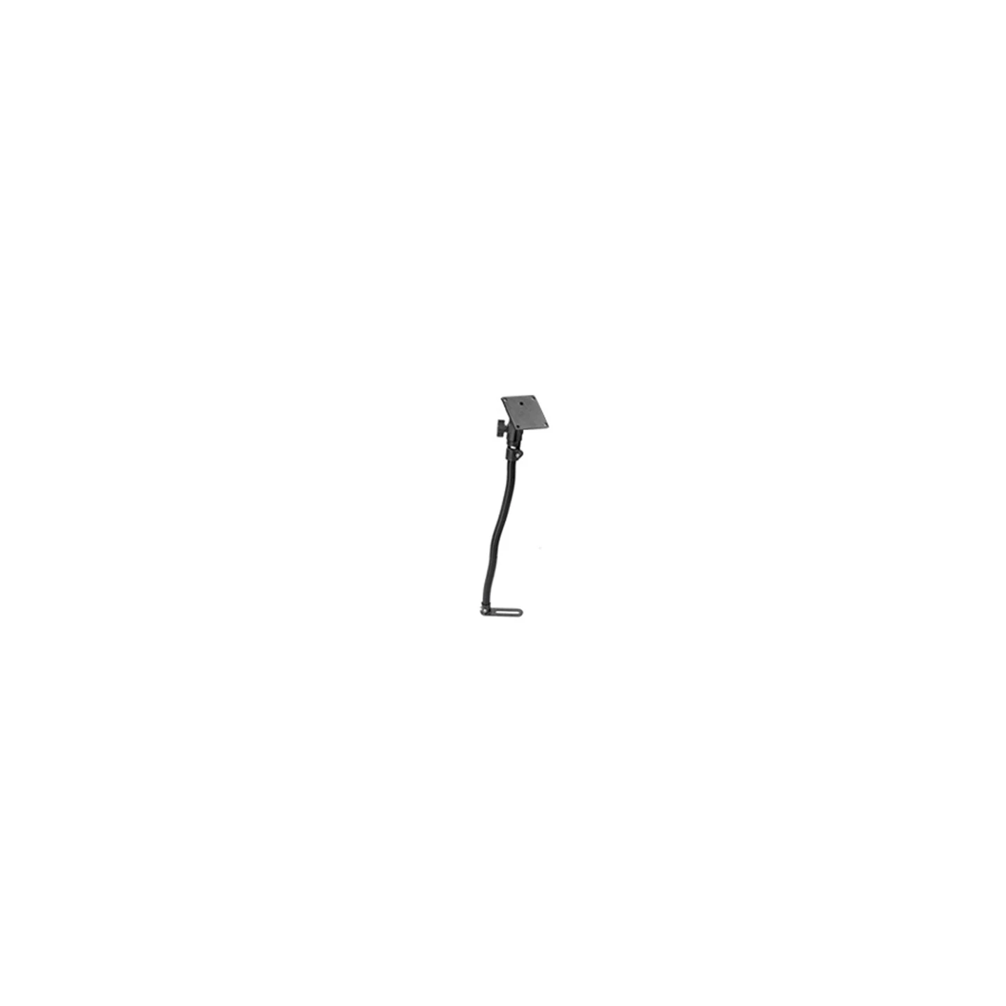 Pod I Fahrzeug Sitzschienen-Befestigung mit VESA-Anbindung - flexibler Stab (ca. 450 mm), VESA-Platte (75 x 75 mm), im