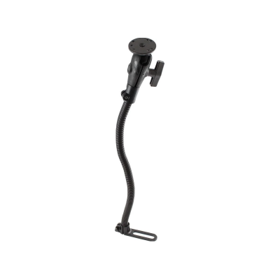 Pod I Fahrzeug Sitzschienen-Befestigung mit AMPS-Anbindung - flexibler Stab (ca. 450 mm), runde Basisplatte