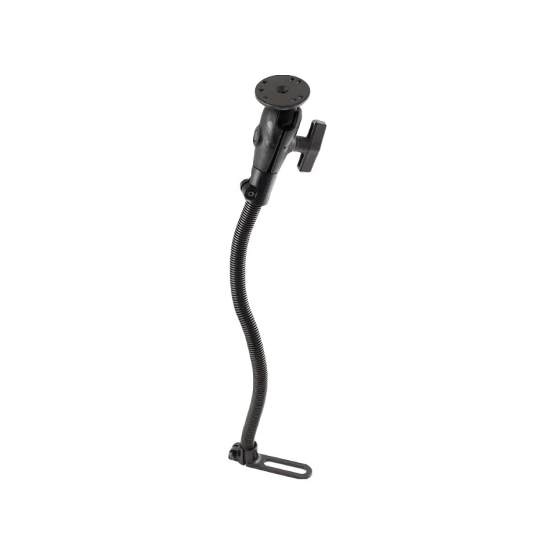 Pod I Fahrzeug Sitzschienen-Befestigung mit AMPS-Anbindung - flexibler Stab (ca. 450 mm), runde Basisplatte